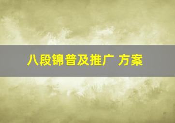 八段锦普及推广 方案